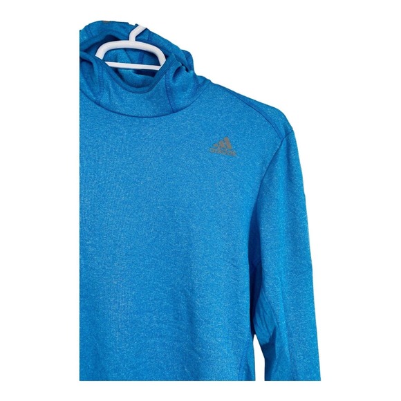 Adidas Hoodie Adult M Blue Running Training Workout Logo - Picture 2 of 11